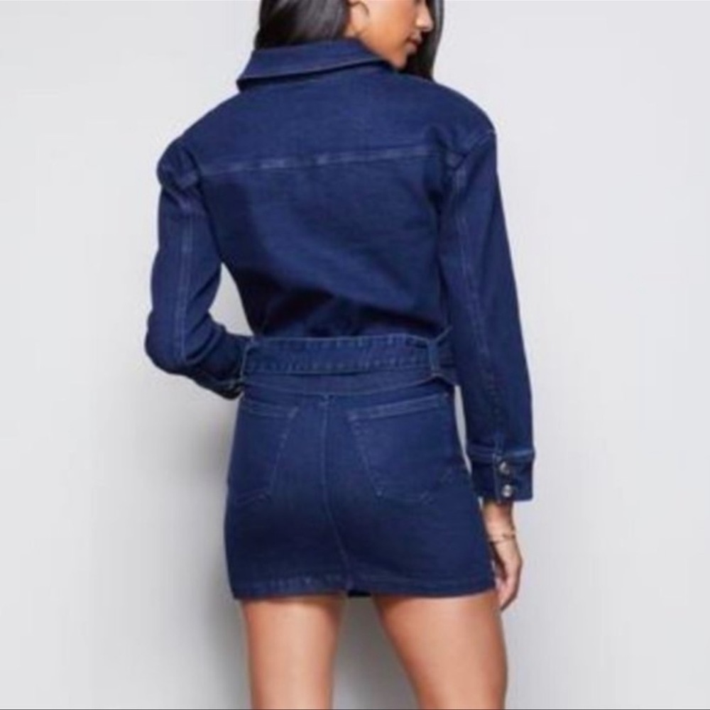 Good American Denim Belted Mini Skirt High Waist 70s Icon Size 4 NWT - Picture 6 of 16